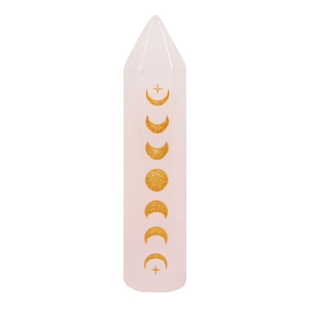 5cm Rose Quartz Moon Phase Crystal Point