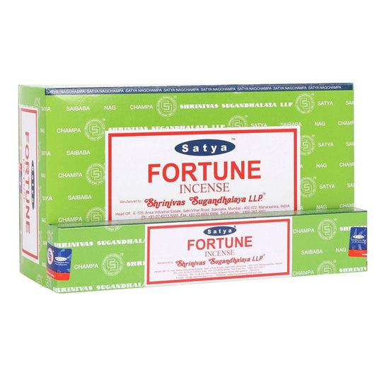 12 Packs of Fortune Incense Sticks by Satya