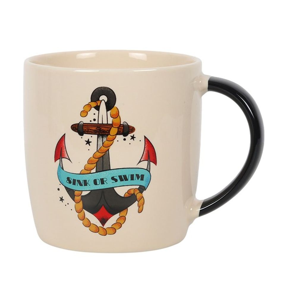 Sink Or Swim Tattoo Anchor Mug