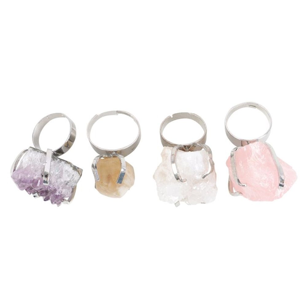 Set of 12 Assorted Crystal Rings